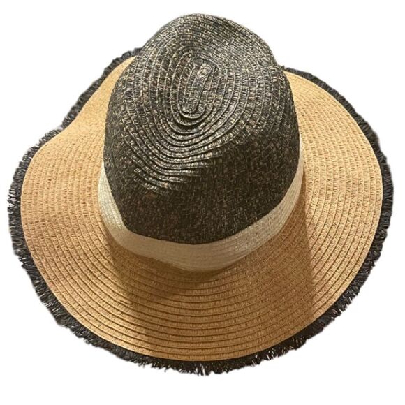 NWT INC International Concepts sun hat black white tan. One size - Picture 3 of 7